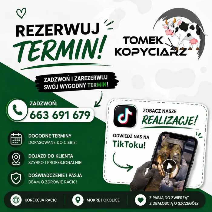 TOMEK KOPYCIARZ — rezerwacja terminu korekcji racic